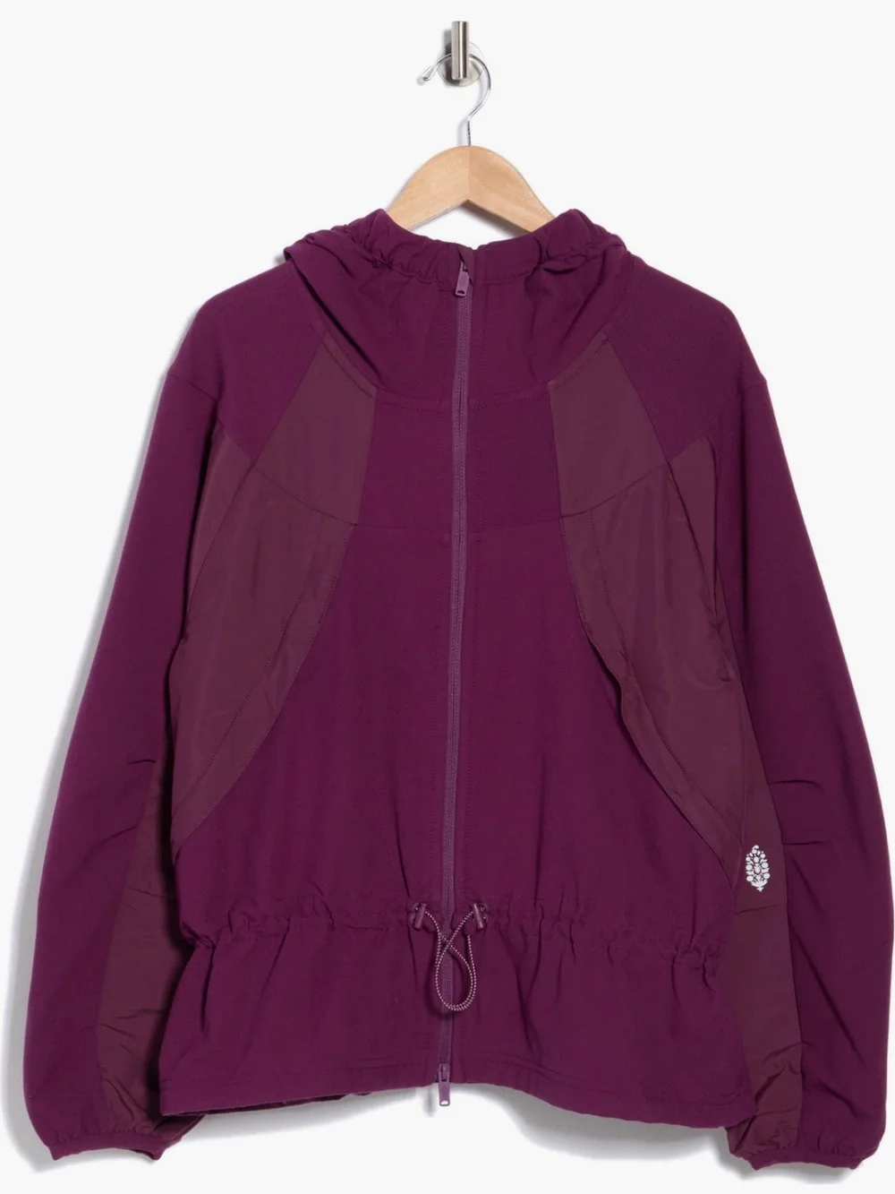 NWT Free People 🍒 All Terrain Fleece Training Jacket in ‘Black Cherry’